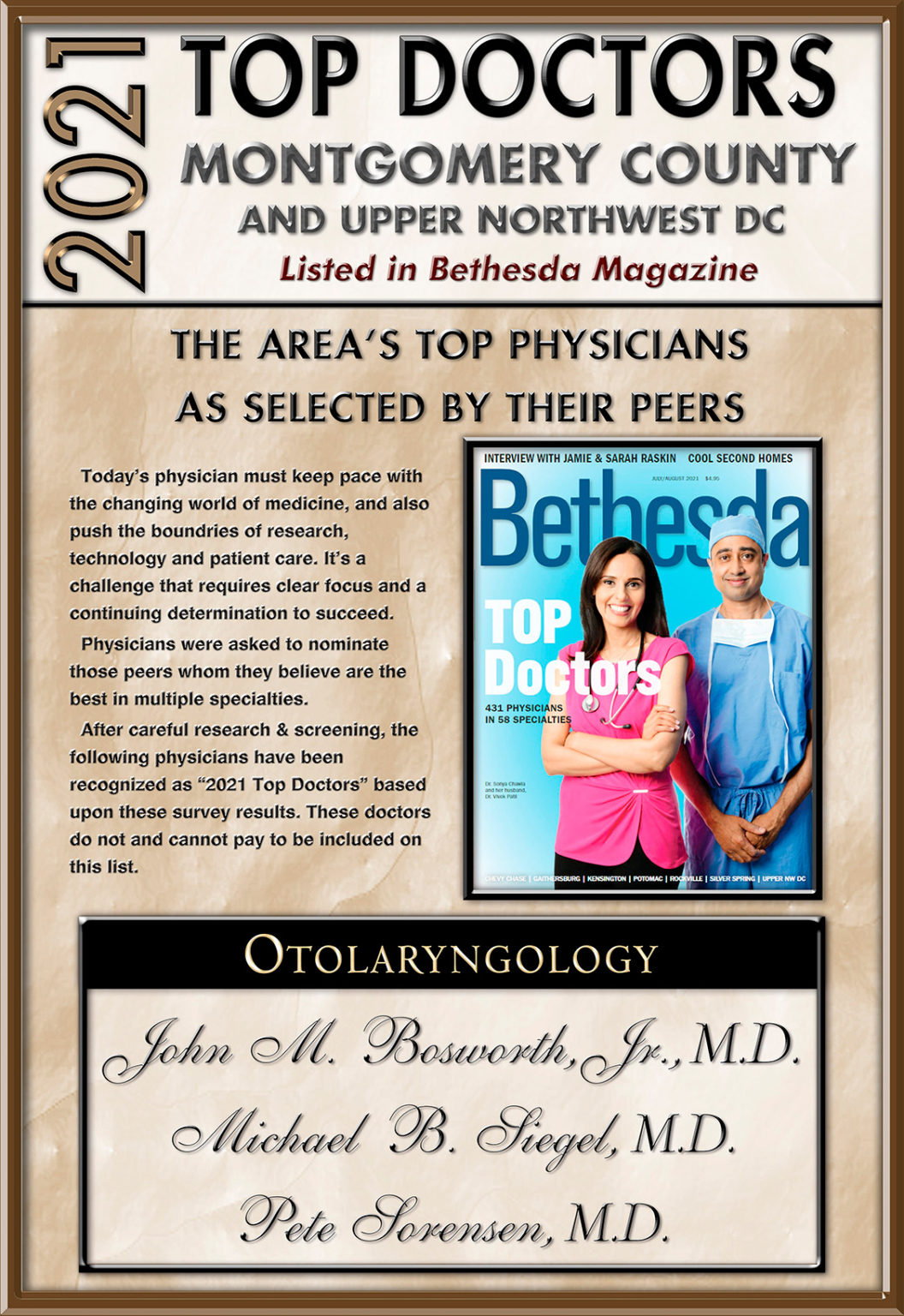 John M. Bosworth, Jr. - ENT Care, Rockville, MD - Siegel, Bosworth and ...