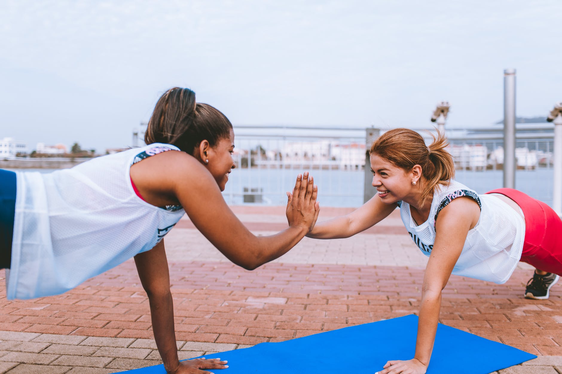 Friends balance exercise